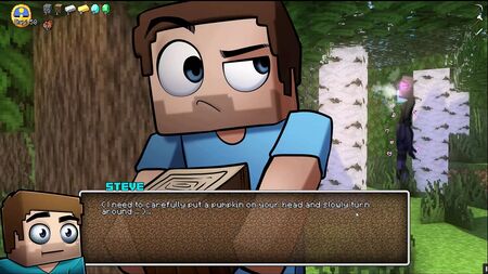 HornyCraft: Bir Minecraft Parodisi Hentai Oyunu - PornPlay 9. Bölüm: Enderman kızı ormanda açık havada mastürbasyon yapıyor
