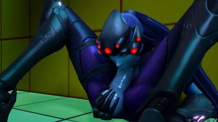futa Widowmaker kendi kendine oral seks