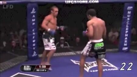 José Aldo - Urijah Faber - Cehennemden gelen bacak vuruşları / realboxing.ru