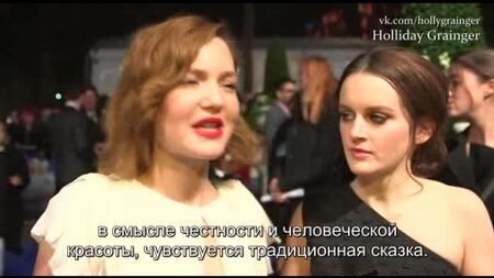 Holliday Grainger ve Sophie McShera’nın “Cinderella” Filminin Londra Galası Röportajı (Rusça altyazılı)