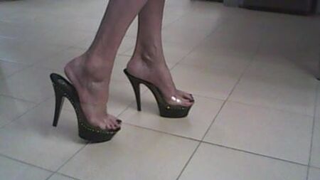 Shynthiah Heels şeffaf terlikler