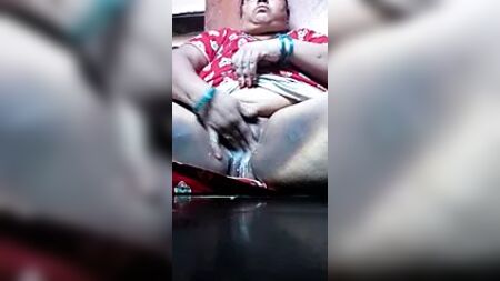 Telugu teyze tarzı el ile mastürbasyon
