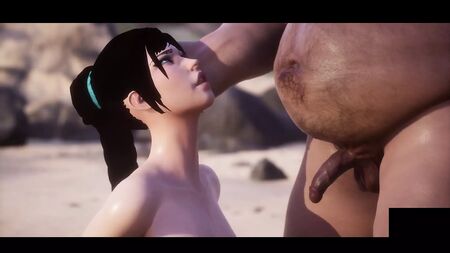 Beyaz Kız Şişman Adamın Sikinizi Emiyor - 3D
