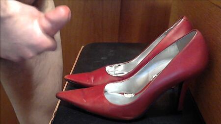 Kırmızı Deri Nine West Topuklu Ayakkabı