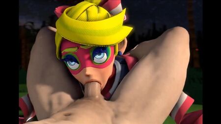 ARMS Twintelle, Min Min ve Ribbon Girl 3D Futa!