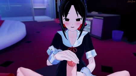 Kaguya Sama bir yükü yutuyor, misyoner pozisyonunda içe boşalma POV. Hentai