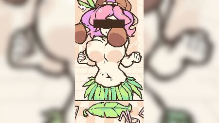 CocoNut Shake - Piksel Hentai oyunu – Kocaman göğüsler, plajda sağım