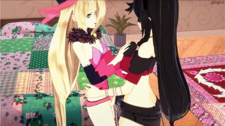 Velvet, Magilou'yu straponla beceriyor. Tales of Berseria Hentai