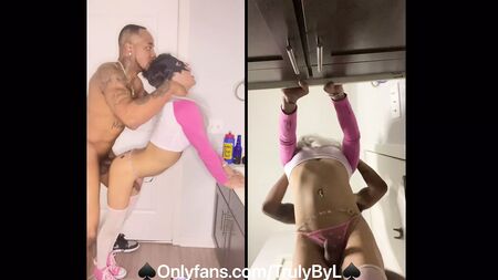QOS'tan Sissy Slut Lola Crystals (TrulyByL), King'in büyük siyah penisini alıyor