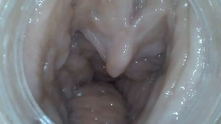 İşte sikinin gördüğü şey bu! Dildo kamerasıyla çekilmiş am kasılmaları!