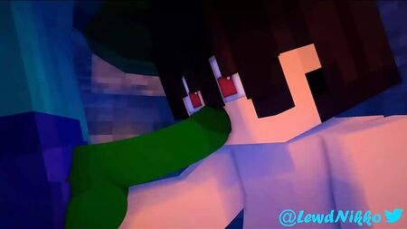 Minecraft porno seks Zombi adamı beceriyor - LewdNkko MINECRAFT JENNY GAY