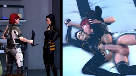 (Ses) FemShep & Miranda Lawson futanari on female - Fraternisation ver.original [Mass Effect, LordAardvark;R34;futanari]