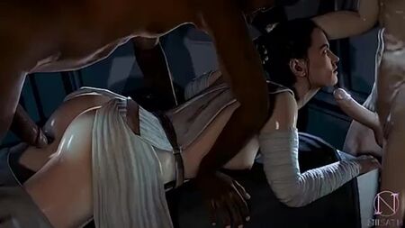 Rey Skywalker x Stormtrooper - grup seks; toplu tecavüz; BBC; karartılmış; ırklararası; 3D seks porno hentai; (niisath tarafından) [Star Wars]