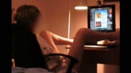 Web kamerasının önünde, genel bir inceleme için benim kedi koydum
