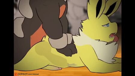 Dacad'dan Eşcinsel 2D Yiff Furry Porno Seks E621: Houndoom, Pokemon r34 Rule34'ten Jolteon'u anal olarak beceriyor