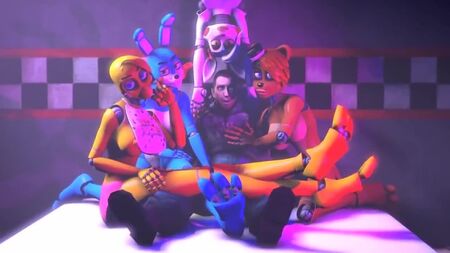 [FURR Animations - FNAF Animatronik Okulu] Anime'de Beş Gece - Tam Film (SFM FNAF ANİMASYONU)