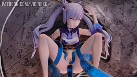 Keqing | Genshin Impact | Yetişkin İçeriği | Hentai | Porno | Ke Qing | 18+ dokunaçlar