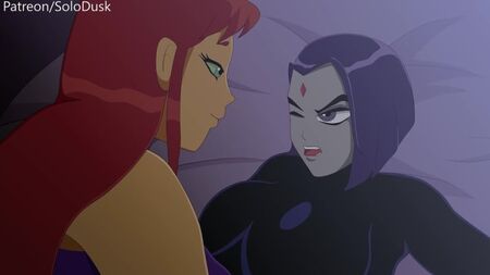(Sesli) Starfire & Raven futanari futa animasyonu [DC, Teen Titans;Porno;Hentai;Dickgirl;R34;Seks;2D;hentai;futanari]