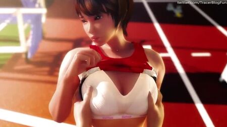 En İyi 3D Hentai SPOR KIZI Fetiş Spor Kıyafeti Paizuri El İşi Oral Boşalma