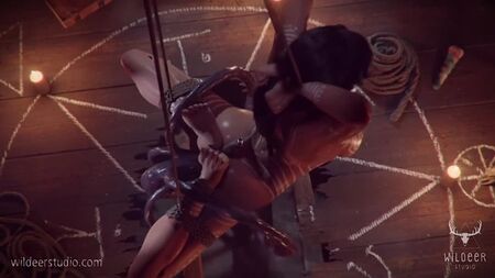 Lara Croft. 3D porno. Dokunaç
