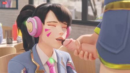 D.va'ya kandırarak oral seks - Overwatch pornosu [3D porno, R34, Hentai, SFM, her türlü seks, 3D Hentai, fellatio, oral seks, el ile tatmin, ağza boşalma, öfkeli]