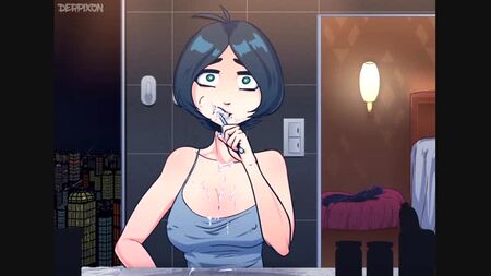 [Derpixon]'dan "Time Stopped Brush" (hentai, хентай, seks, anal, porno, göğüsler 18+, anime)