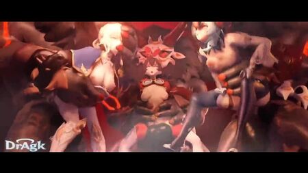 Genshin Impact hentai grup seks: Djin, Amber, Eula ve dev Hilichurl'ların aletleri